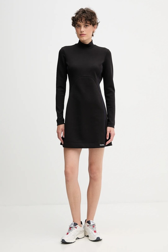 Obleka Calvin Klein Jeans LV044D222G črna AW25
