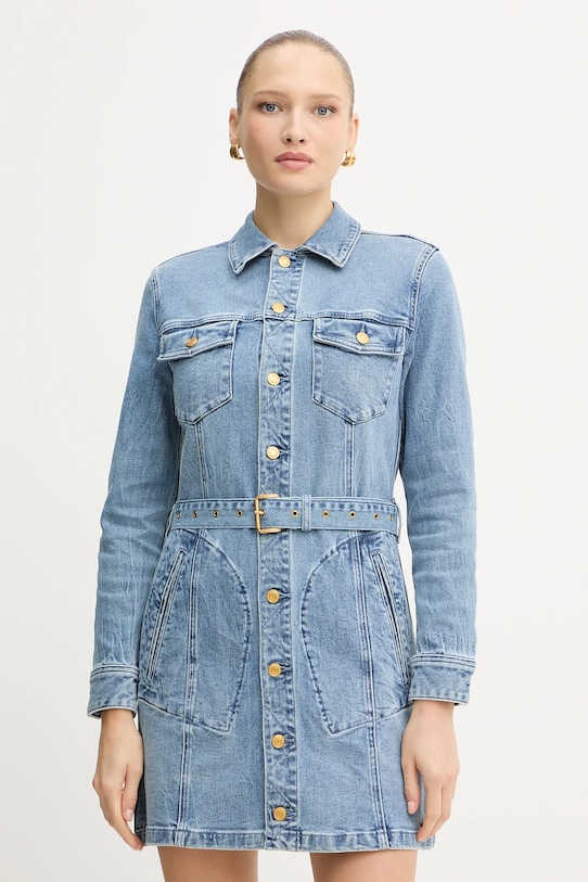 MICHAEL Michael Kors rochie jeans fixat albastru MF5838VJZD