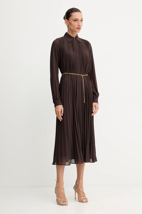 MICHAEL Michael Kors sukienka MF5838A7R3 brązowy AW25