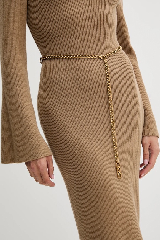 Šaty s příměsí vlny MICHAEL Michael Kors MF5835G4VR zelená