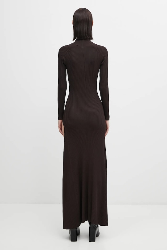 Odzież Coperni sukienka Leg Cut-Out Rib Gown COPML155Y3011 brązowy