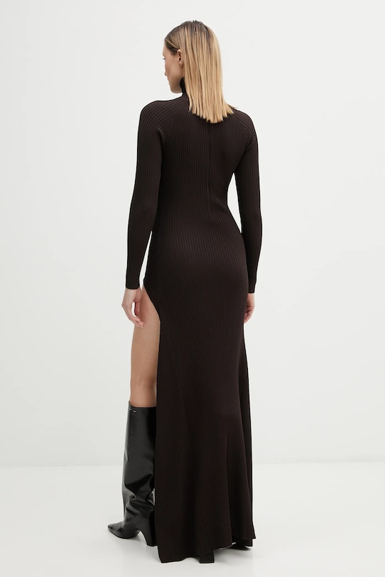 Odzież Coperni sukienka Leg Cut-Out Rib Gown COPML155Y3011 brązowy