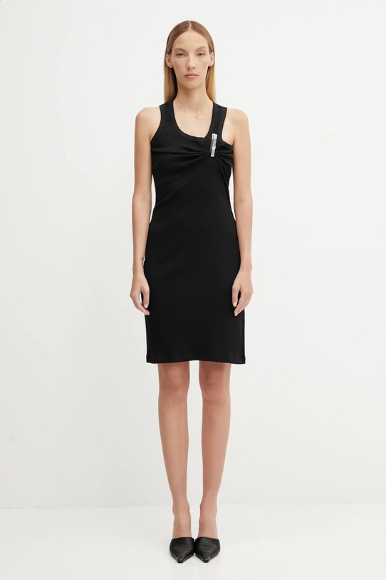 Coperni sukienka bawełniana Washing Clip Rib Dress bawełna czarny COPR192F5033