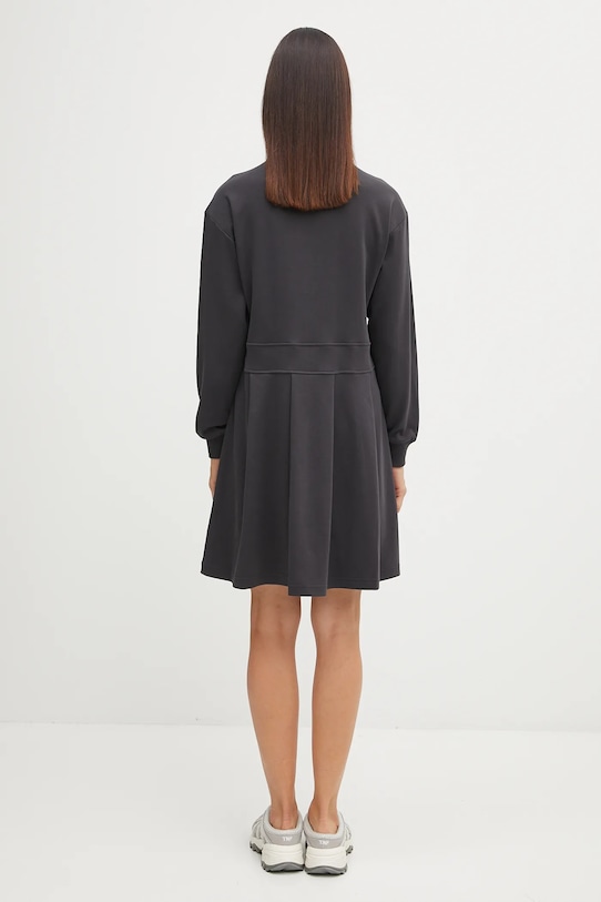 Odzież Fred Perry sukienka bawełniana D1178 szary