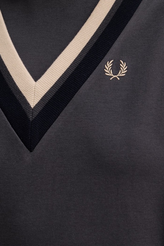 Fred Perry sukienka bawełniana D1178 szary