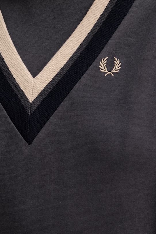 Fred Perry sukienka bawełniana D1178 szary