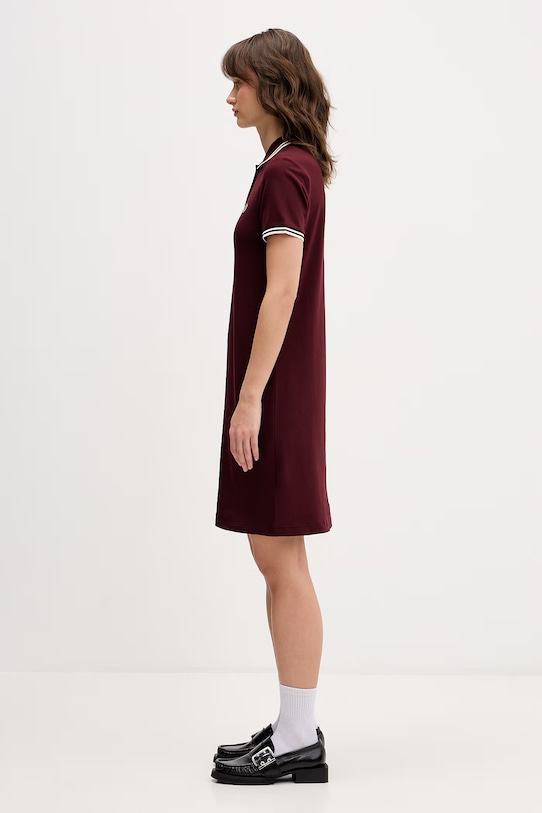 Fred Perry dress D3600 maroon SS26