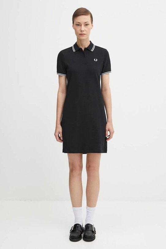 Fred Perry sukienka z elastanem czarny D3600