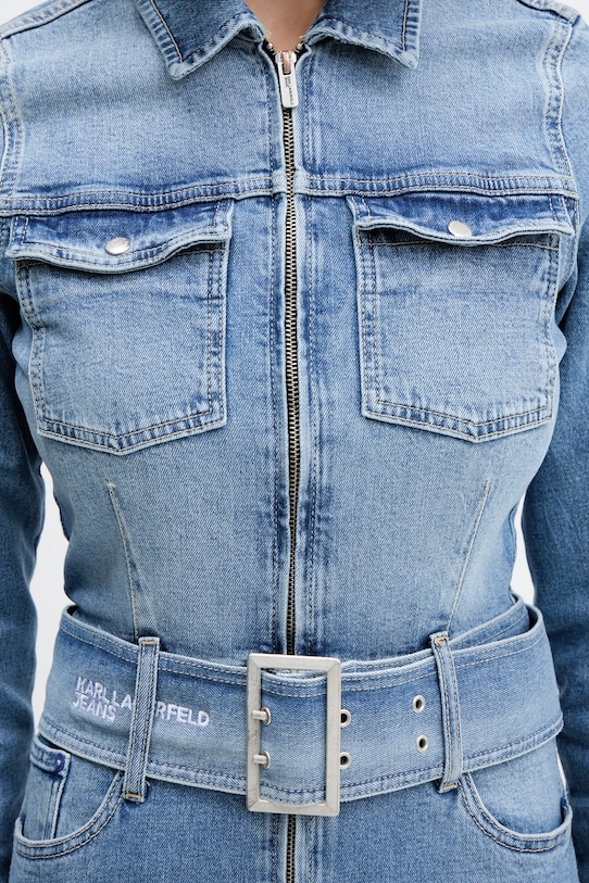Karl Lagerfeld Jeans sukienka jeansowa A4W13001 niebieski