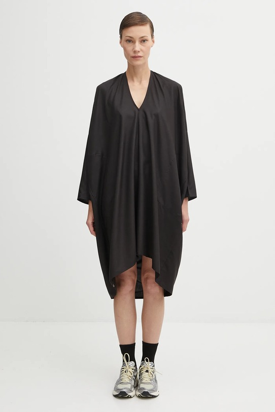 Visvim sukienka jedwabna ruana dress l/s casual czarny 325105017004