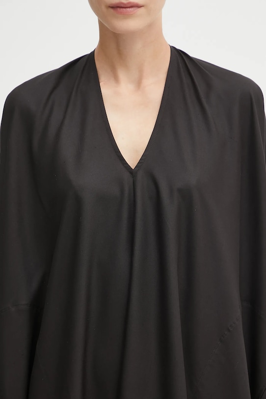 Visvim selyem ruha ruana dress l/s fekete 325105017004