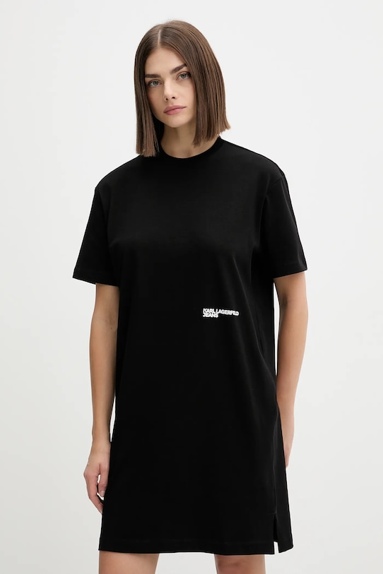 Odzież Karl Lagerfeld Jeans sukienka bawełniana A4W13054 czarny