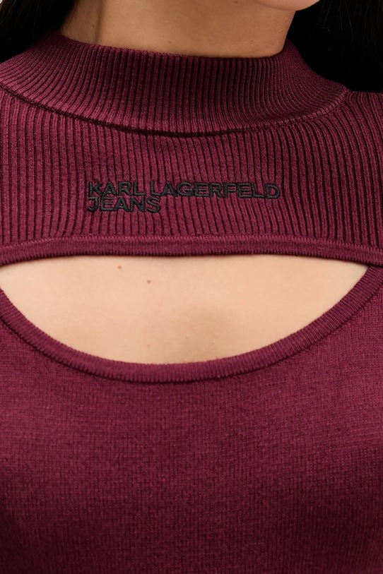Šaty Karl Lagerfeld Jeans A4W13010 burgundské