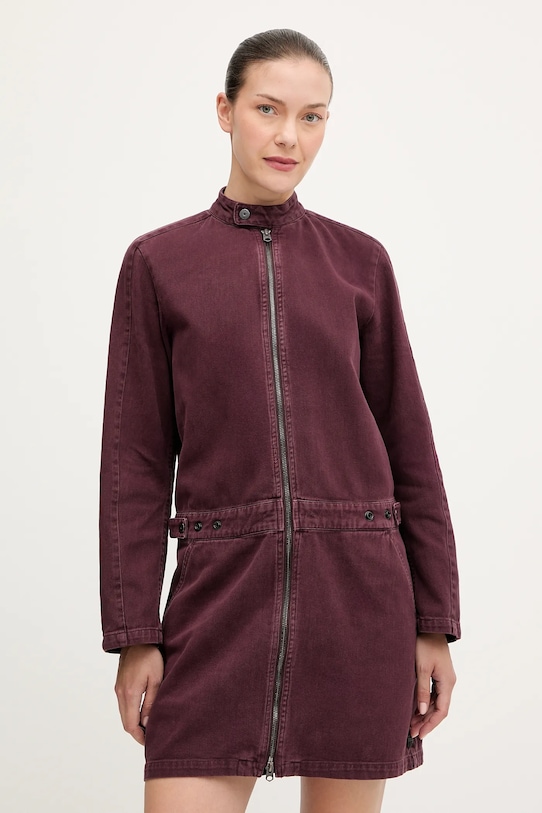 G-Star rochie jeans mini burgundia D27009.E078