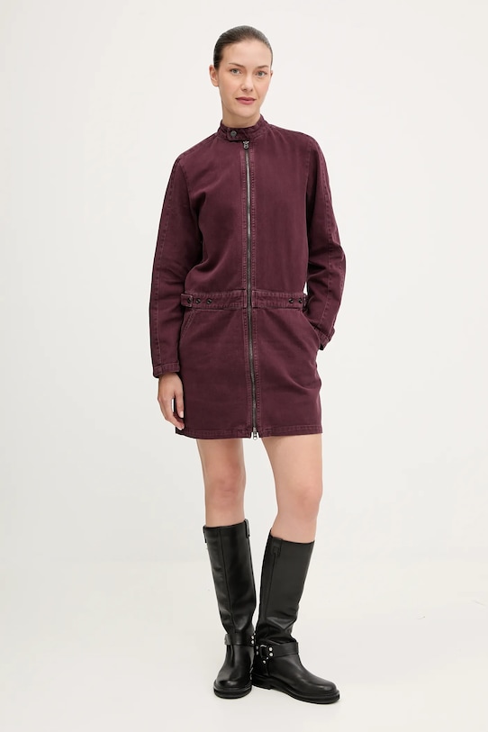 G-Star rochie jeans D27009.E078 burgundia AW25