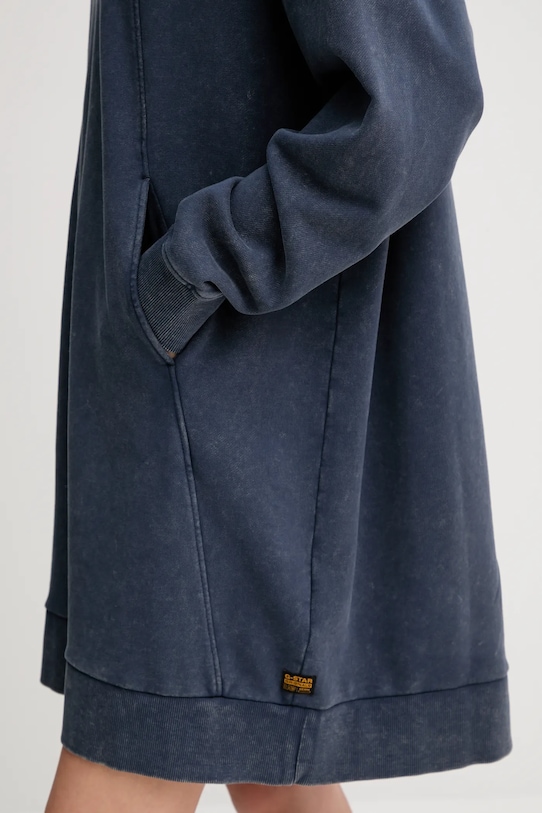 G-Star sukienka bawełniana D27165.D969 niebieski