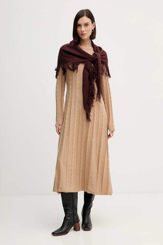 Pedro del Hierro sukienka 6192940 beżowy AW25