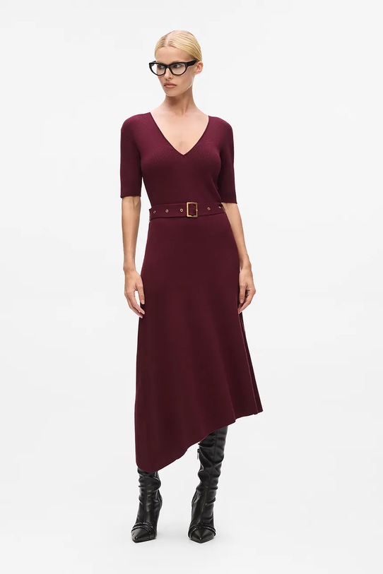Karl Lagerfeld sukienka bordowy A4W13026