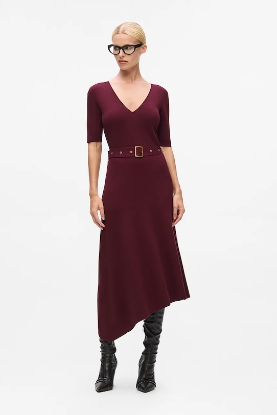 Karl Lagerfeld sukienka bordowy A4W13026