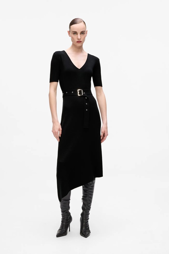 Karl Lagerfeld rochie midi negru A4W13026