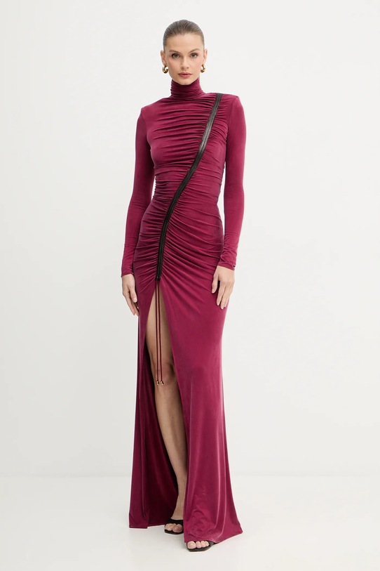 Elisabetta Franchi rochie maxi burgundia ABR0957E2