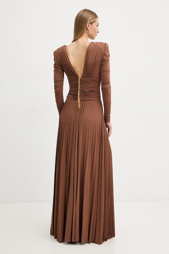 Odzież Elisabetta Franchi sukienka ABR4057E2 brązowy