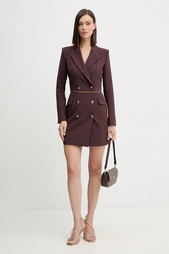 Сукня Elisabetta Franchi AB89657E2 бордо AW25