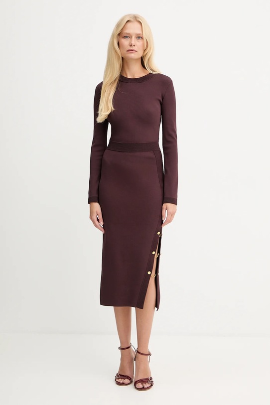 Elisabetta Franchi sukienka casual bordowy AM28S57E2