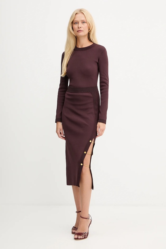 Elisabetta Franchi sukienka AM28S57E2 bordowy AW25