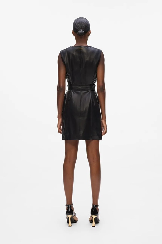 Karl Lagerfeld rochie de piele A4W13034 negru AW25