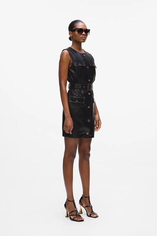 Karl Lagerfeld rochie de piele negru A4W13034