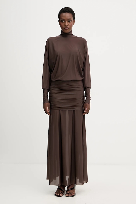 Aniye By sukienka z elastanem brązowy 181423