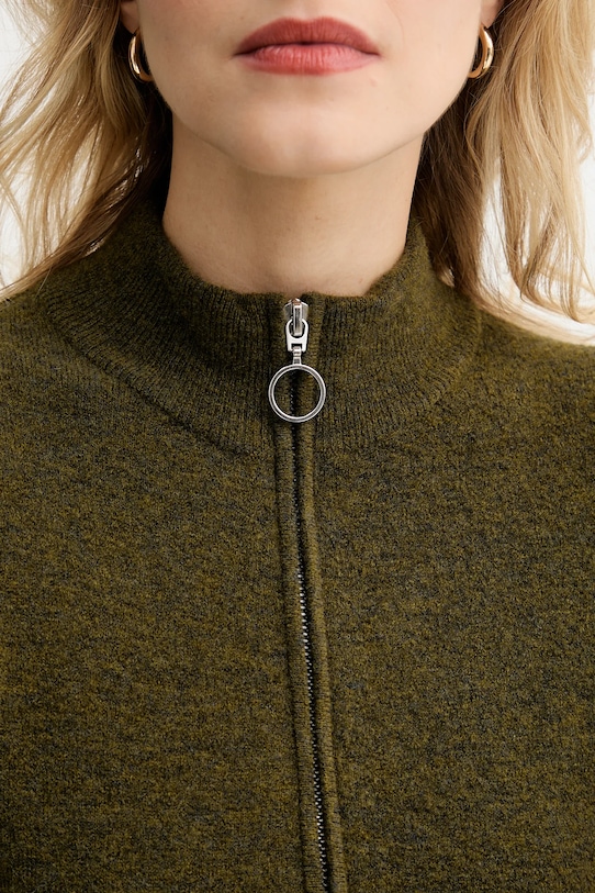 Marc O'Polo sukienka z dodatkiem wełny 5000006932 zielony