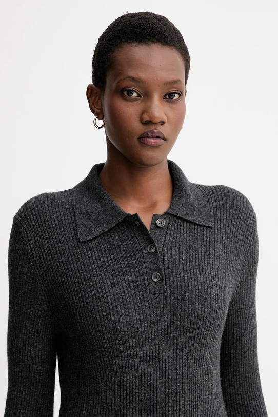 Šaty s prímesou vlny Marc O'Polo sivá 5000006940