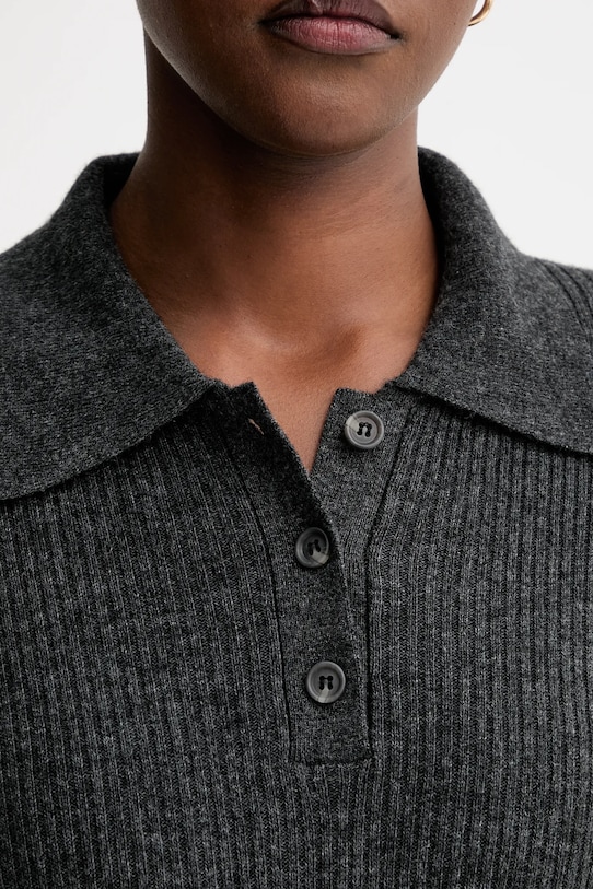 Šaty s prímesou vlny Marc O'Polo 5000006940 sivá