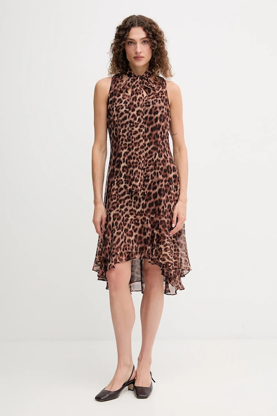 Dkny sukienka DD5G2M24 brązowy AW25