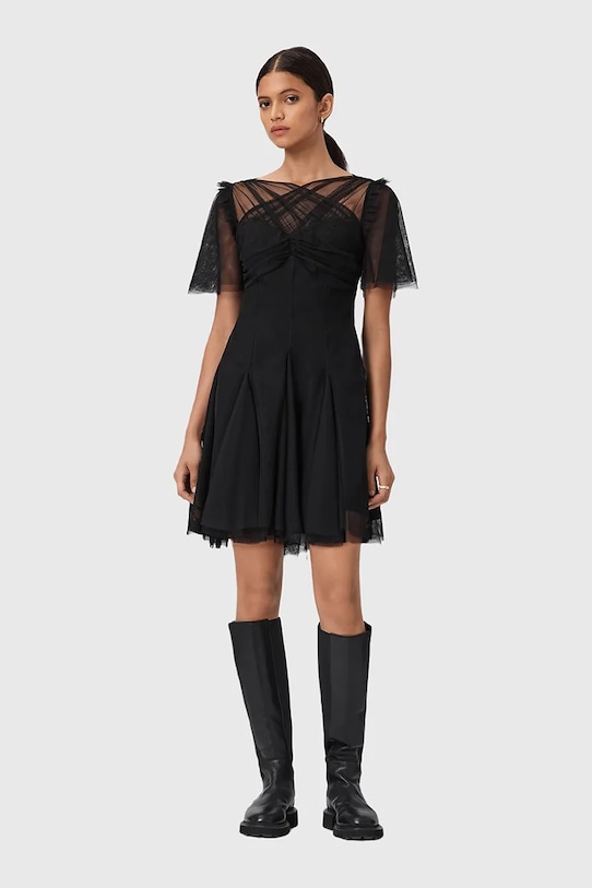 Ruházat AllSaints ruha MADI W005DD fekete