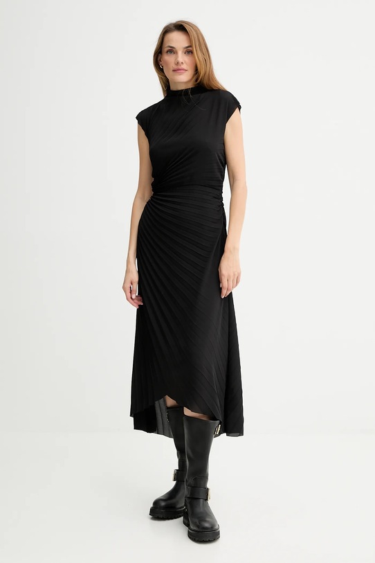 AllSaints sukienka RAYANNA midi czarny W017DD