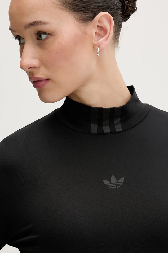 Φόρεμα adidas Originals Ruched μαύρο JW2806