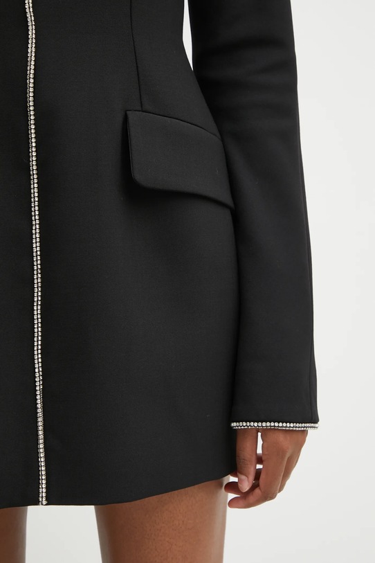 Sportmax sukienka z dodatkiem wełny TEFRITE01 czarny 2522226024600