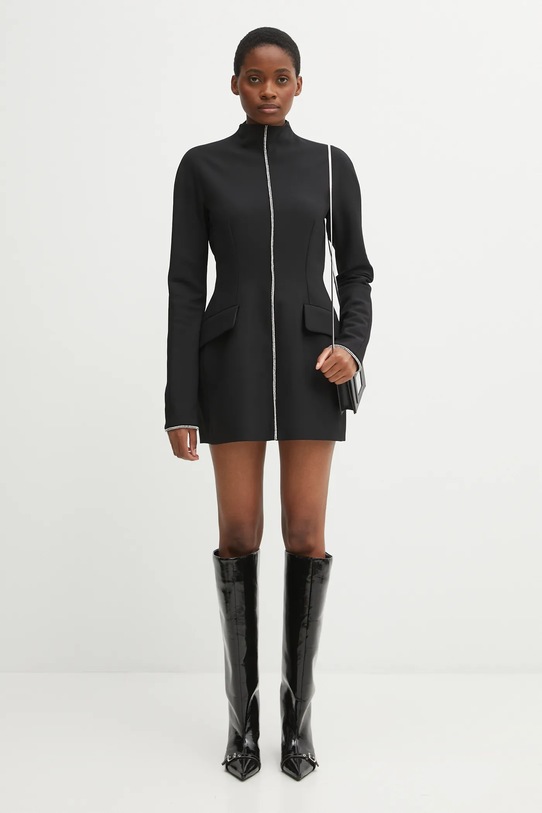 Sportmax sukienka z dodatkiem wełny TEFRITE01 2522226024600 czarny