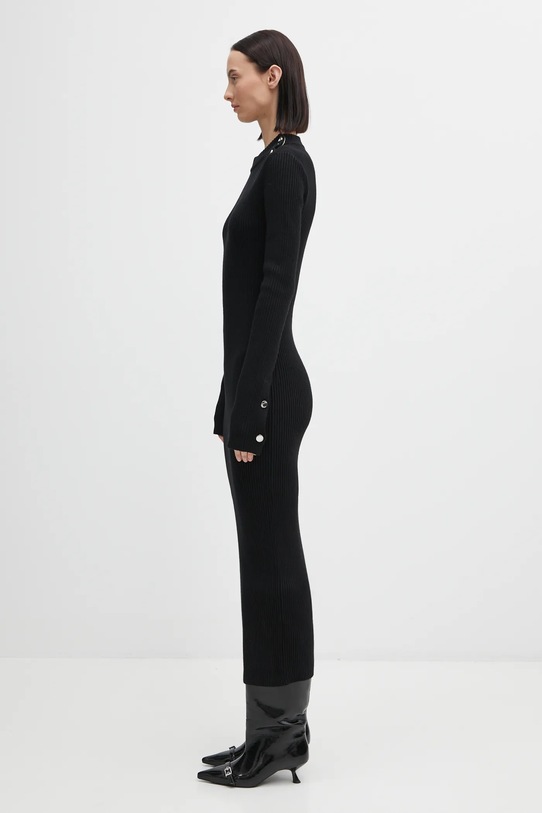 Sportmax sukienka z dodatkiem wełny GARIBO 2522326022600 czarny AW25