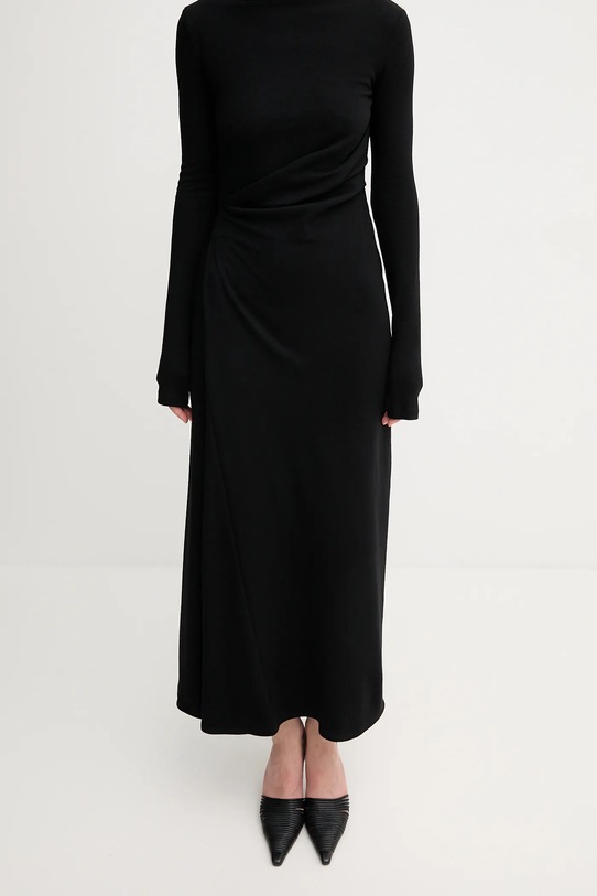 Sportmax rochie cu lână EDILE negru 2522626022600