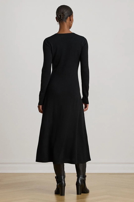 Lauren Ralph Lauren sukienka wełniana 200979711 czarny AW25