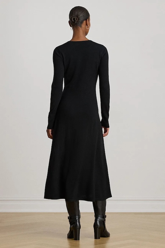Lauren Ralph Lauren rochie din lână 200979711 negru AW25