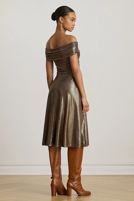Lauren Ralph Lauren sukienka 253982168 złoty AW25