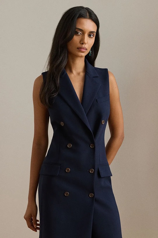 Одяг Бавовняна сукня Lauren Ralph Lauren 200979828 темно-синій