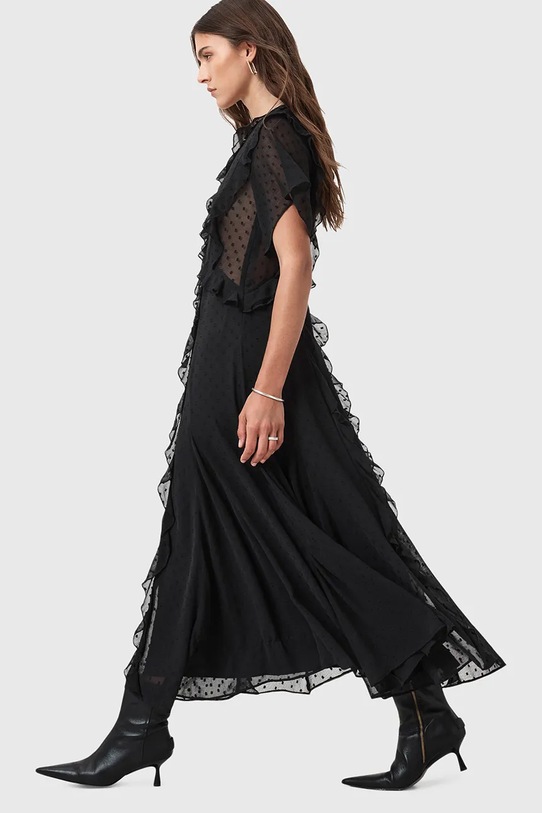 AllSaints sukienka MARI czarny W016DD