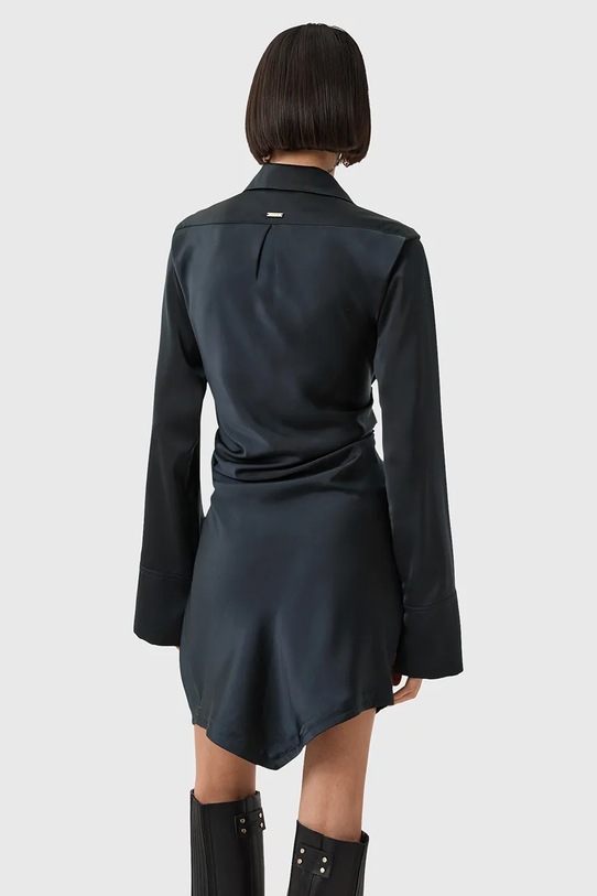 AllSaints sukienka TIRA granatowy W013DD