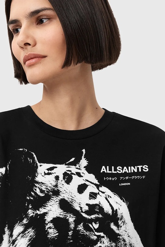 Odzież AllSaints sukienka bawełniana IVANA W077DD czarny